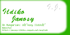 ildiko janosy business card